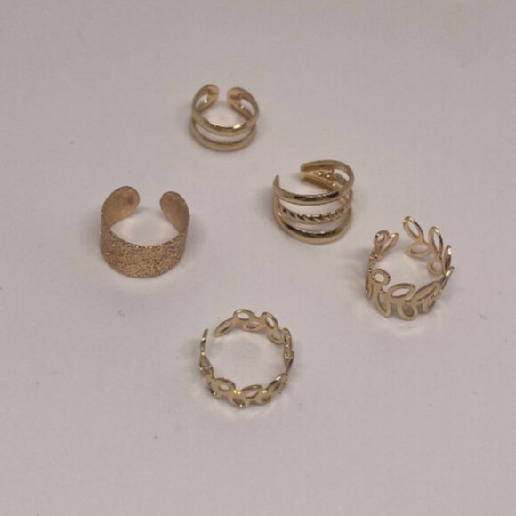 ⭐️❤️ FREE Leaf Boho Modern Minimal Peasant Chic Artsy Ear Cuffs Earrings - Picture 3 of 7